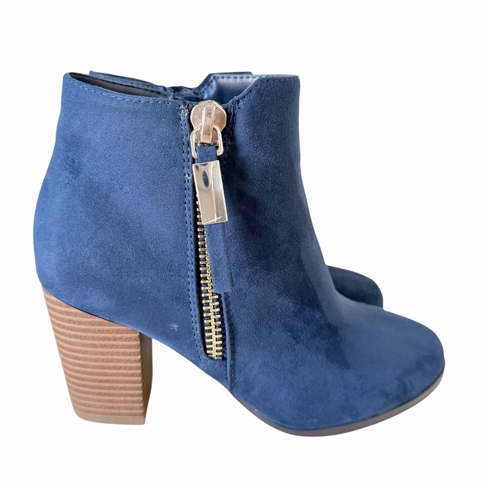 Apt. 9 Timezone Women's High Heel Ankle Boots- Navy Size 7M